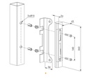 Stainless steel surface mounted keep for insert locks