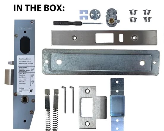 Lockton Stainless steel inflame Swing Gate Lock 23 MM BACKSET Lock with Plate