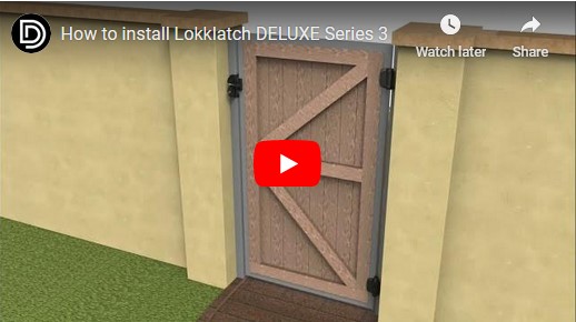 LokkLatch Deluxe S3 security gate latch- Keyed Different White