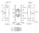 Steel BadAss Bolt-On Hinge for Gates upto 450 kg - Zinc Finish / Each