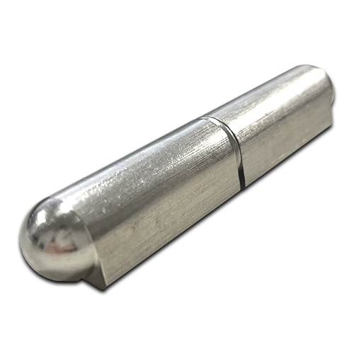 Stainless Steel Weld-On Bullet Hinge - 100mm Length, 16mm Washer, 316 Marine Grade - Single