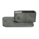 Steel Fence Rail Bracket, 25x25mm Tube, Double Lug, 2 Hole - Adjustable