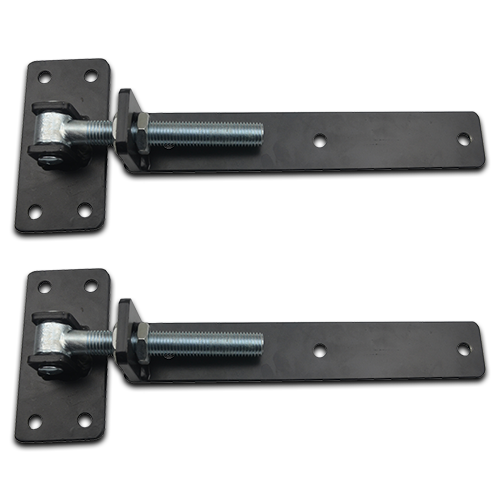 Adjustable Strap Hinge 20mm pin 300mm long in Black -for Timber Gates / 2 hinges