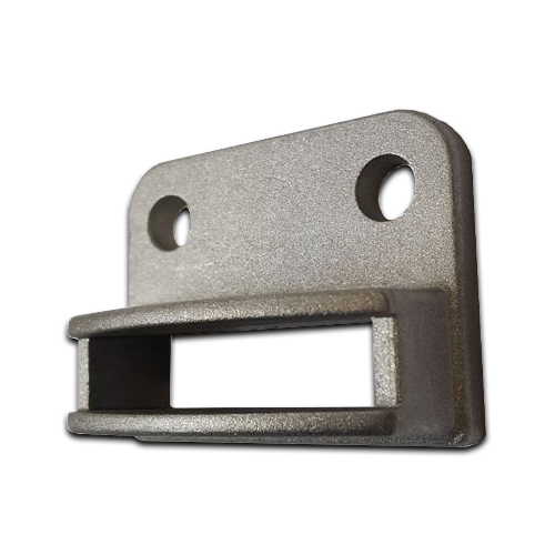 Aluminium Fence Rail Bracket, 50x10mm Tube, Single Lug, 2 Hole