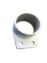 Aluminium Fence Rail Bracket, 50mm Round Tube, Single Lug, 2 Hole