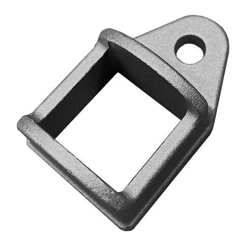 Aluminium Fence Rail Bracket, 25x25mm Tube, Single Lug, 1 Hole