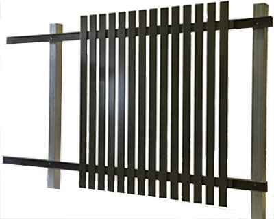 Aluminium Fence Panel 1100x1000mm powder coated Monument colour ( Pick up only)