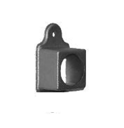 Aluminium Fence Rail Bracket, 38mm Round Tube, Single Lug, 1 Hole