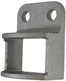 Aluminium Fence Rail Bracket, 30x30mm Tube, Single Lug, 2 Hole