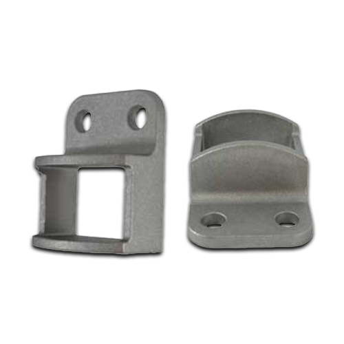 Aluminium Fence Rail Bracket, 38x25mm Tube, Single Lug, 2 Hole