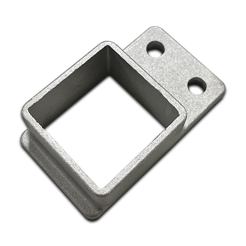 Aluminium Fence Rail Bracket, 40x40mm Tube, Single Lug, 2 Hole