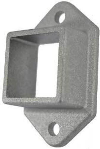 Aluminium Fence Rail Bracket, 50x50mm Tube, Double Lug, 2 Hole