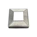 Square Aluminium Base Plate Cover: 50x50mm Post, 100x100mm Base - 2PC