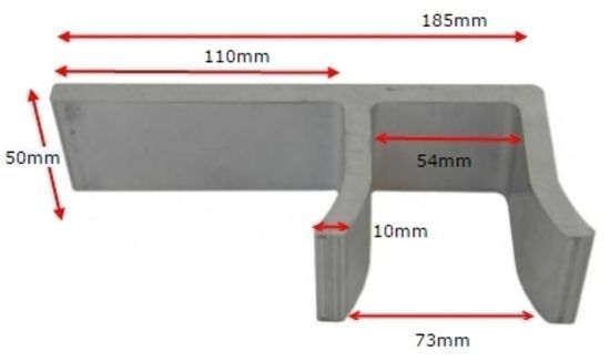 Aluminium Sliding Block Holder - 50mm, Mounting Bracket