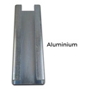 Aluminium Sliding block holder for Picket or uneven ground Gates 400x80x27mm - Silver