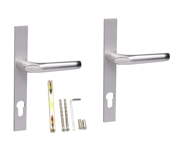 Aluminium Swing Gates Lever Handle Set - Handle Grey colour