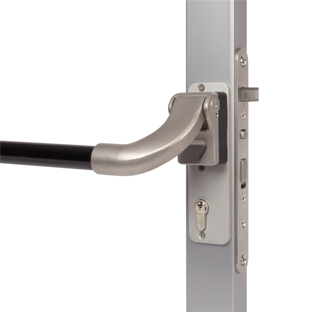 Aluminium push bar for insert locks Black Colour -PUSHBAR-H- 1400mm long