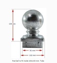 Aluminium Post Ball Cap for 100x100 mm Tube