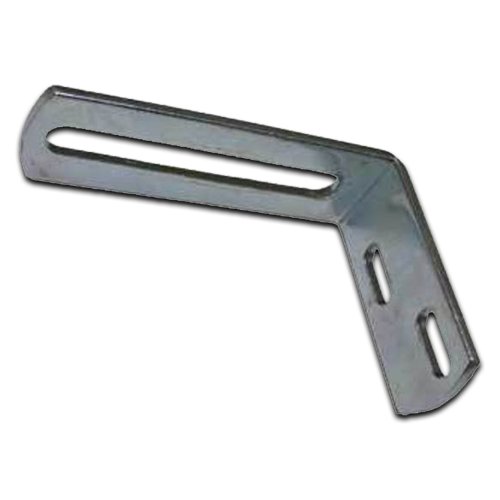 Sliding Gate Guide Angle Bracket - 200x160mm, To Suit M16, Silver