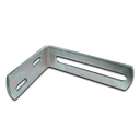 Sliding Gate Guide Angle Bracket - 165x110mm, To Suit M16, Silver
