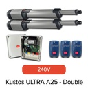 BFT Kustos Ultra BT A25 Double Swing Gate Motor Kit (240V) - BFT Motor Kit