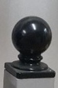 Black Aluminium Post Ball Cap for 50x50 mm Tube