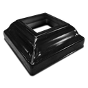 Black Steel Post Base Cover for post size 65x65mm base 130x130mm