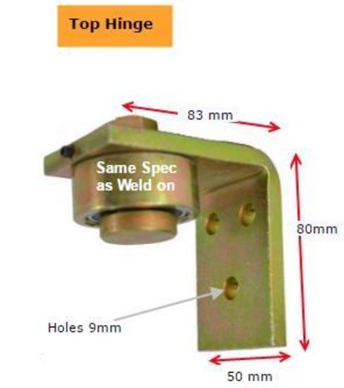 Zinc Plated Steel Bolt-On Bearing Hinge - Up To 350kg - Top Only