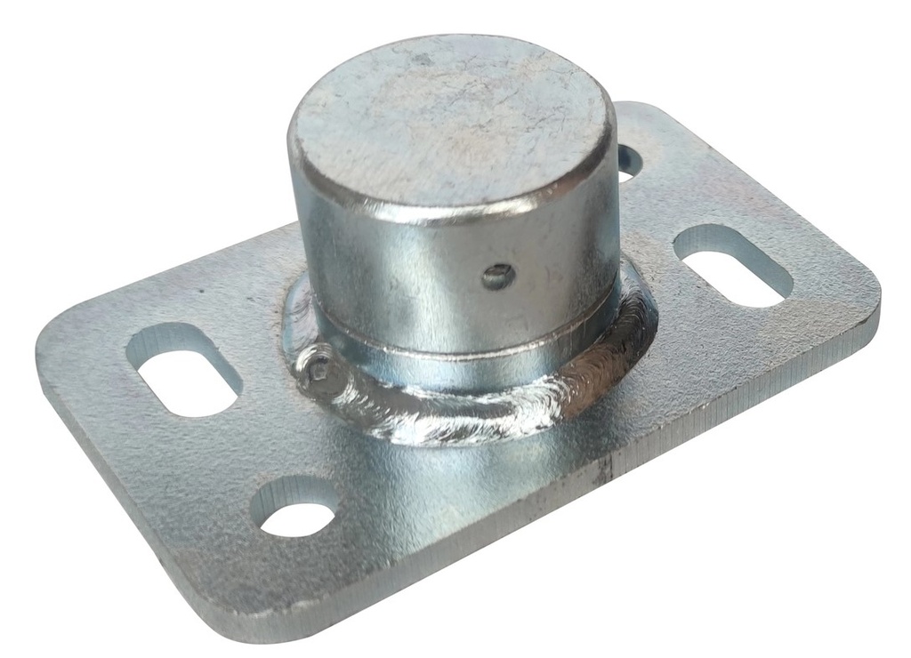 Zinc Plated Steel Weld-On Bearing Hinge - Base Plated, Up To 300kg - Bottom Only