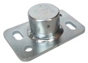 Galvanised Steel Weld-On Bearing Hinge - Base Plated, Up To 300kg - Bottom Only