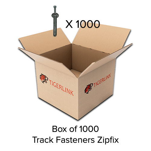 Box of 1000 - Sliding Gate Track Fasteners Zipfix 40mm x 6mm