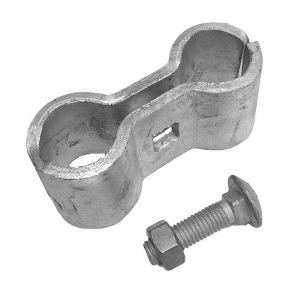 Galvanised Round To Round Hinge - Double Hinge, 32NB x 20NB (42x27mm) - Single