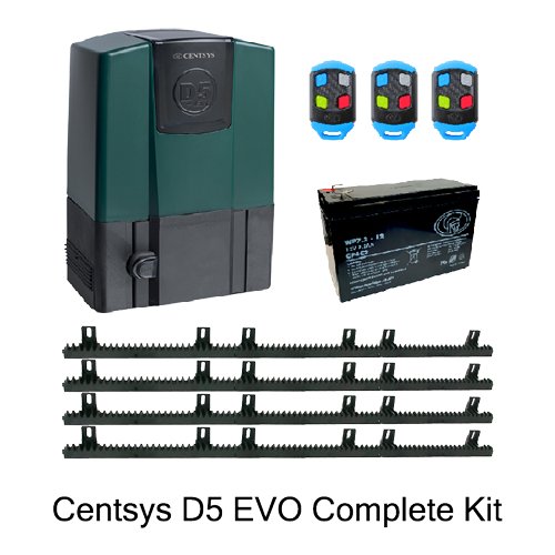 Centsys D5 Evo 12V DC - Sliding Gate Motor Complete Kit