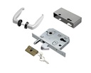 Comunello Euro Insert Mortice Lock - Complete Kit - 40x40 Frame, 65mm Backset, Silver - For Sliding Gates