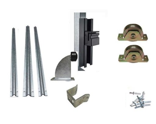 DIY Sliding Gate Kit-90mm internal Wheel Double bearing  3 Tracks ( 9M ) for Picket Top or Uneven ground Gates
