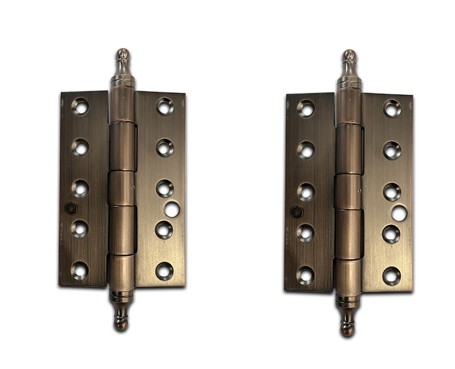 Stainless Steel Decorative Butt Hinges - 150x100x2.5mm, Rusted Finish - Pair