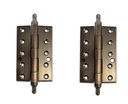 Stainless Steel Decorative Butt Hinges - 150x100x2.5mm, Rusted Finish - Pair