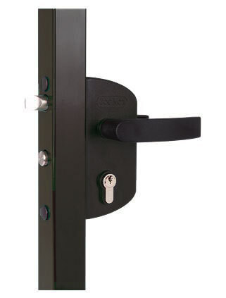 Economical Gate Lock square profile 40mm Black LAKZ