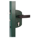 Economical Gate Lock square profile 40mm- Silver Body