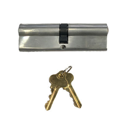 Euro Key Barrel 110mm 5 Pin Double keyed Cylinder C4- Satin Chrome