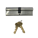 Euro Key Barrel, 110mm Full Cylinder, Keyed Different - Satin Chrome