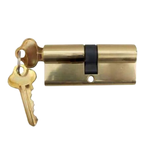 Euro Key Barrel, 90mm Full Cylinder, Keyed Different - Brass