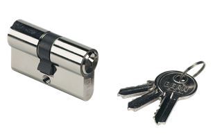 Europrofile cylinder with three keys 54 mm STD key alike