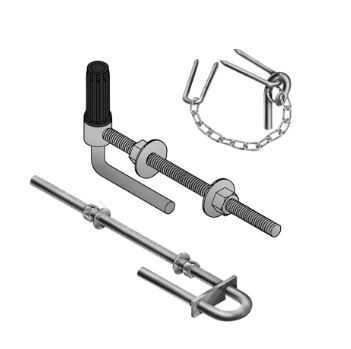 Farm Gate Hinge Anti Twist through bolt 400x25NB - Galvanised