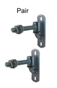 GUDGEON & TRUNNION HINGE Adjustable 90mm with 16mm Rod - (pair)