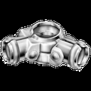 Galvanised Adjustable Corner Fitting Tube Connector - 32NB x 32NB