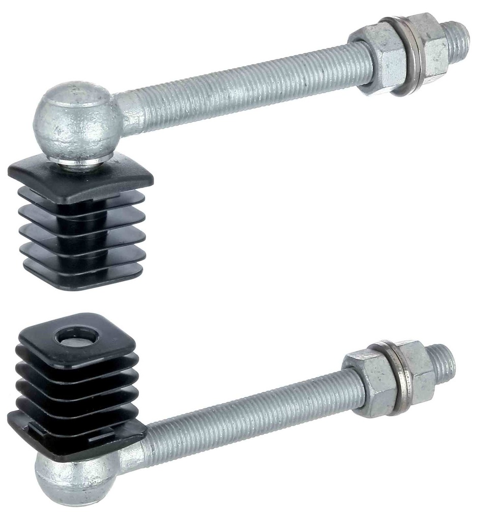 Locinox Galvanised Steel Light Gate Hinges - 40x40mm Frame - Pair