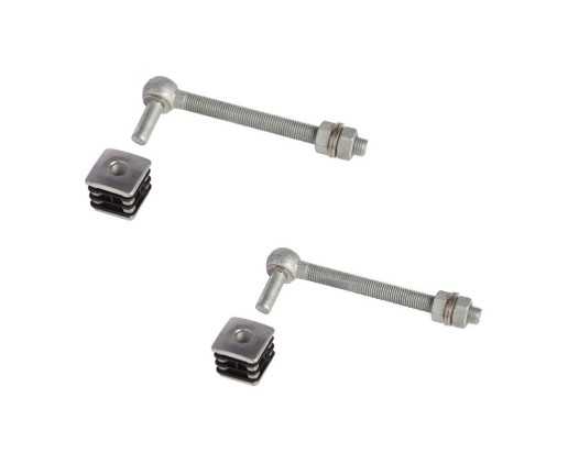 Locinox Aluminium Light Gate Hinges - 50x50mm Frame - Pair