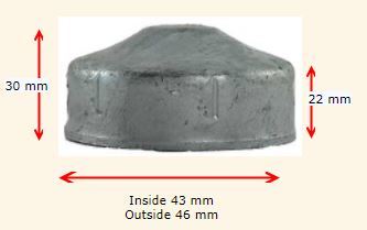 Galvanised Round End Cap 42.4mm  (32NB)