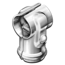 Galvanised Thru Butt Tee Tube Connector - 32NB x 40NB